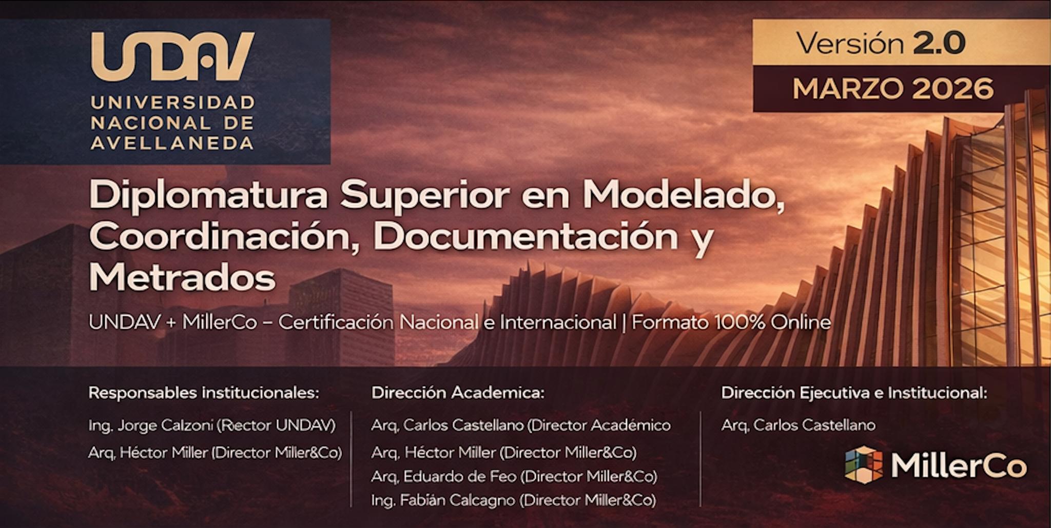 Diplomatura BIM UNDAV 2.0 : Modelado, Coordinación, Documentación y Metrados de Edificios bajo Protocolo